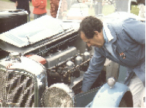 Checking the oil in the Alvis