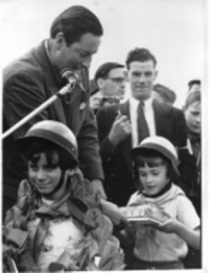 Receiving my 3rd place Trophy from Le Mans winner Tony Rolt