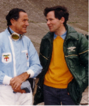 Jeremy &nbsp;with his father  at Brooklands